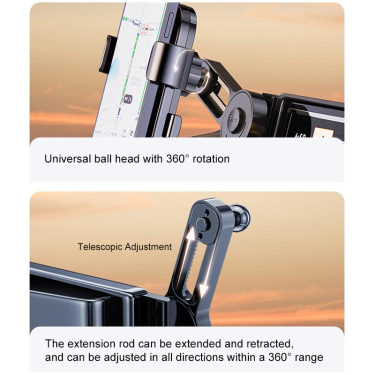 For Haval H6 2021-2023 Car Screen Phone Holder Mount with Extension Arm - Black