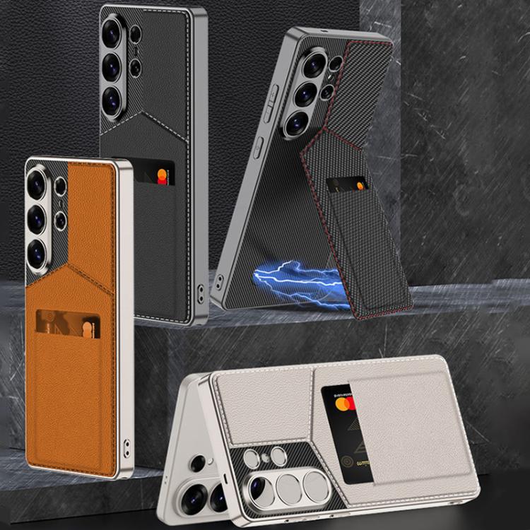 For Samsung Galaxy S26 Ultra 5G GKK Rotor Bracket Recessed Card Bag Full Coverage Phone Case