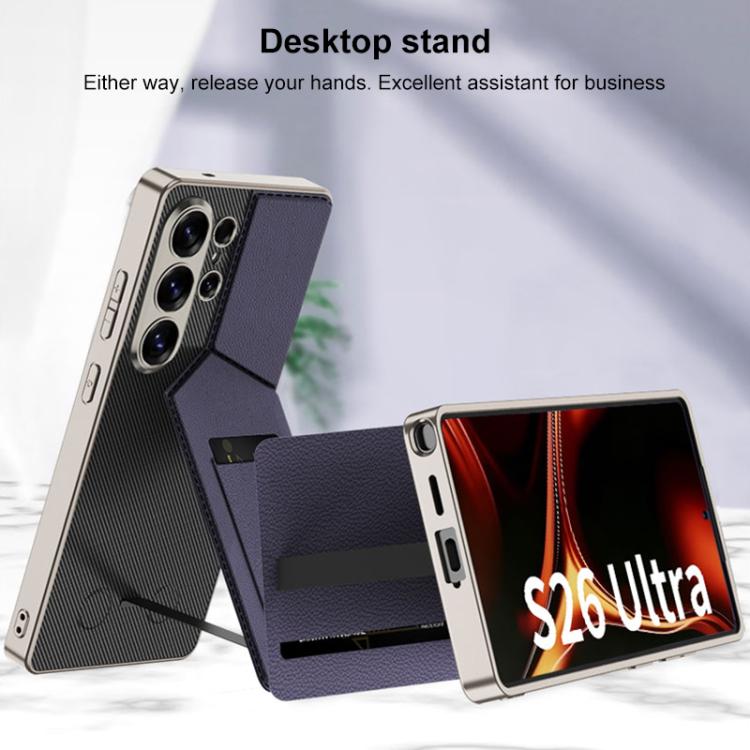 For Samsung Galaxy S26 Ultra 5G GKK Rotor Bracket Recessed Card Bag Full Coverage Phone Case