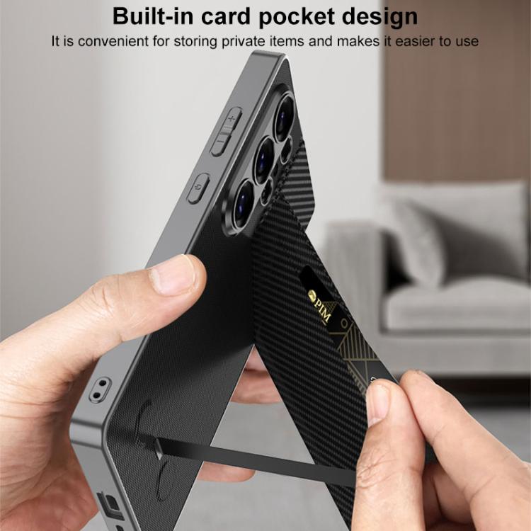For Samsung Galaxy S26 Ultra 5G GKK Rotor Bracket Recessed Card Bag Full Coverage Phone Case