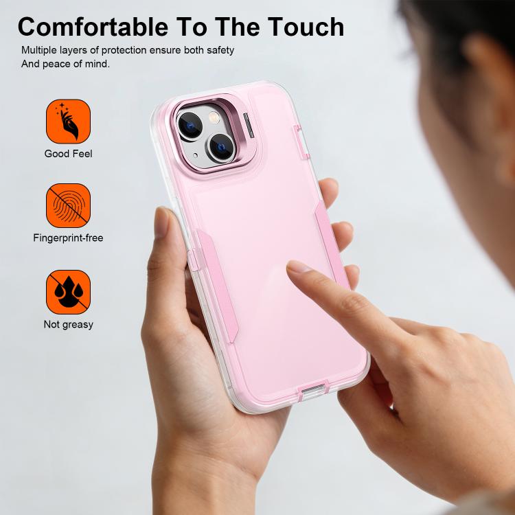 For iPhone 15 Plus / 14 Plus Traveler Lens Frame Holder Phone Case