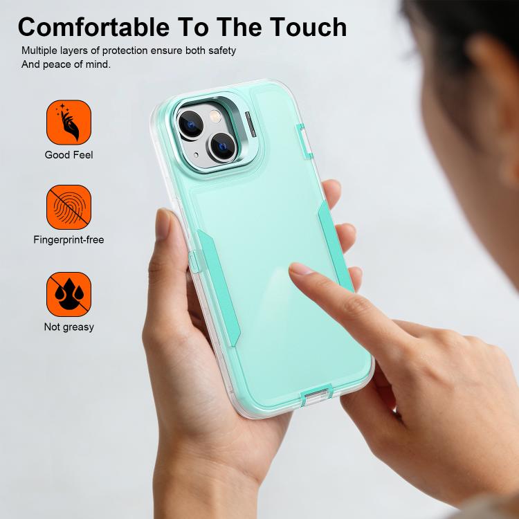 For iPhone 15 Plus / 14 Plus Traveler Lens Frame Holder Phone Case