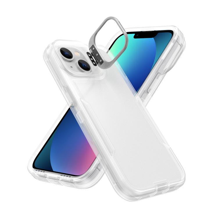 For iPhone 15 Plus / 14 Plus Traveler Lens Frame Holder Phone Case