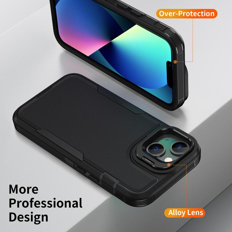 For iPhone 15 Plus / 14 Plus Traveler Lens Frame Holder Phone Case