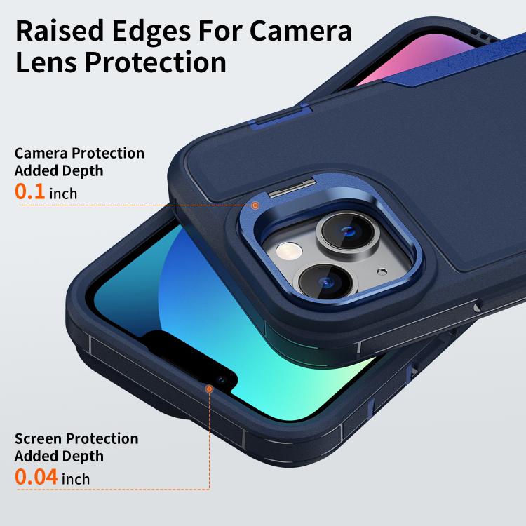 For iPhone 15 Plus / 14 Plus Traveler Lens Frame Holder Phone Case