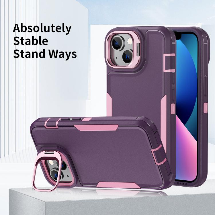 For iPhone 15 Plus / 14 Plus Traveler Lens Frame Holder Phone Case