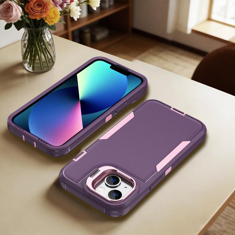 For iPhone 15 Plus / 14 Plus Traveler Lens Frame Holder Phone Case