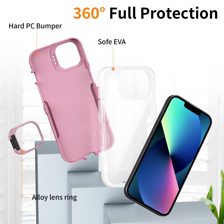For iPhone 15 Traveler Lens Frame Holder Phone Case