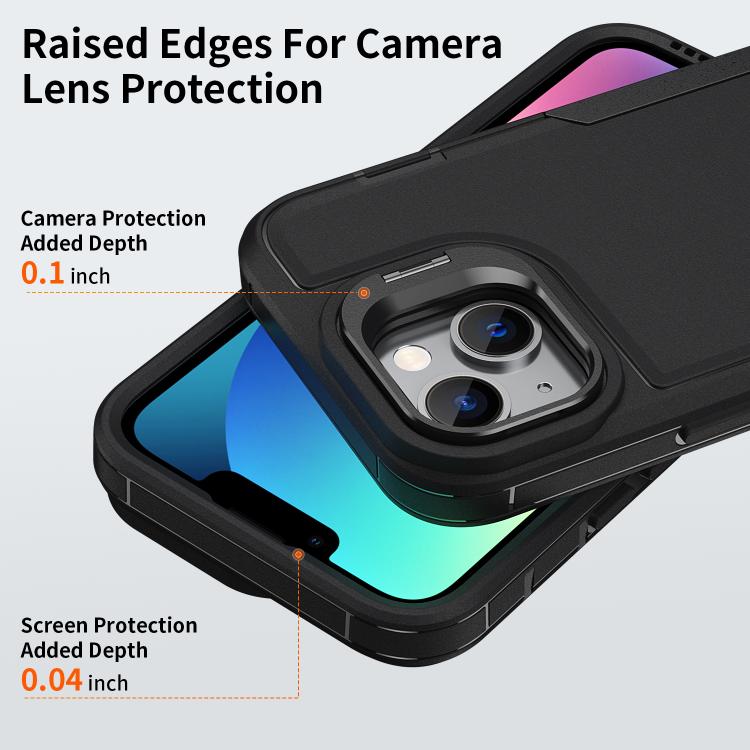 For iPhone 15 Traveler Lens Frame Holder Phone Case