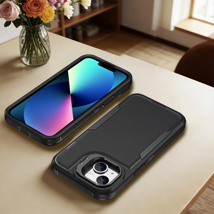 For iPhone 15 Traveler Lens Frame Holder Phone Case