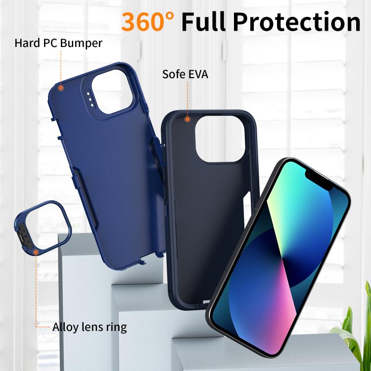 For iPhone 15 Traveler Lens Frame Holder Phone Case
