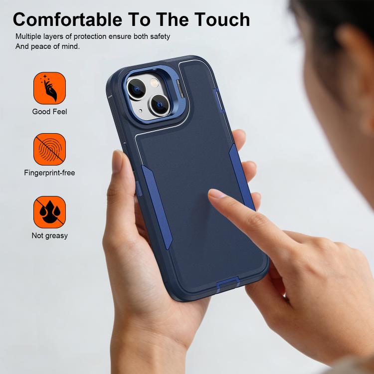 For iPhone 15 Traveler Lens Frame Holder Phone Case