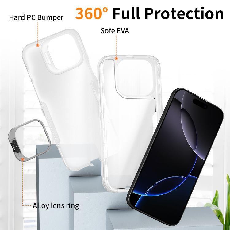 For iPhone 14 Pro Max Traveler Lens Frame Holder Phone Case