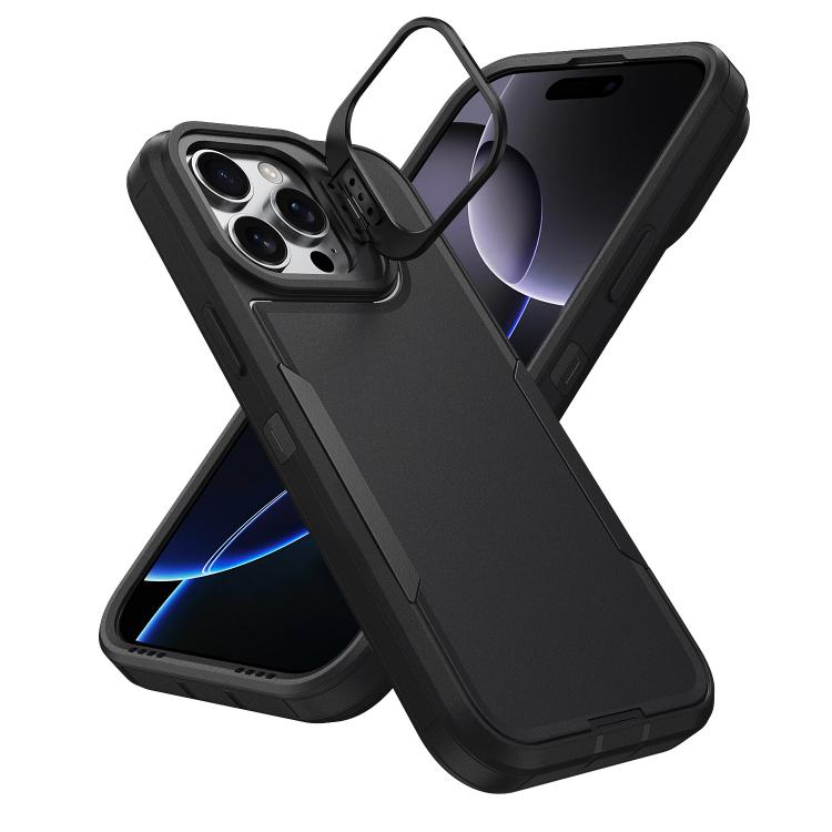 For iPhone 13 Pro Max / 12 Pro Max Traveler Lens Frame Holder Phone Case