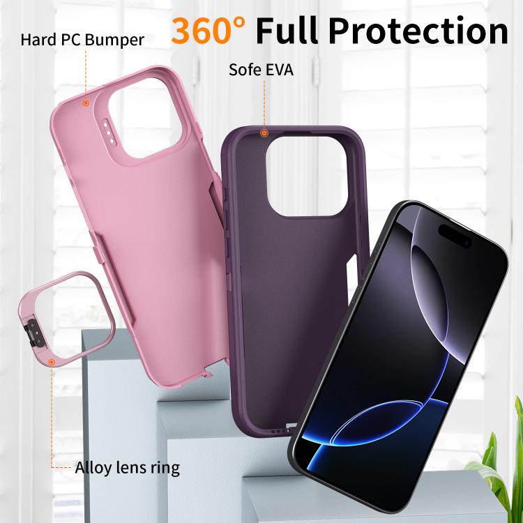 For iPhone 13 Pro Max / 12 Pro Max Traveler Lens Frame Holder Phone Case