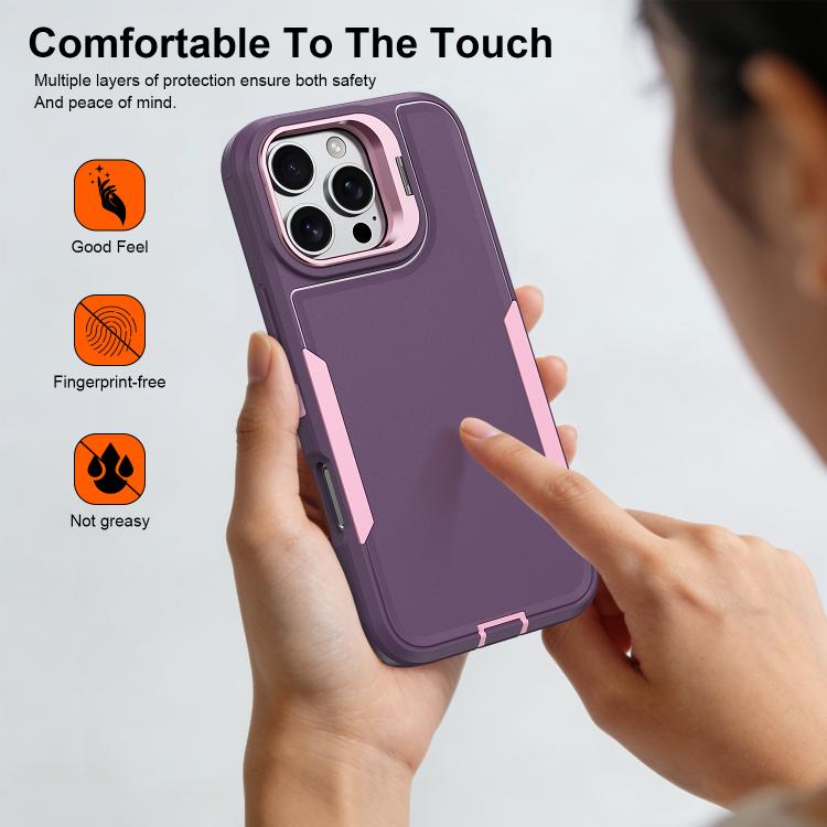 For iPhone 13 Pro Max / 12 Pro Max Traveler Lens Frame Holder Phone Case