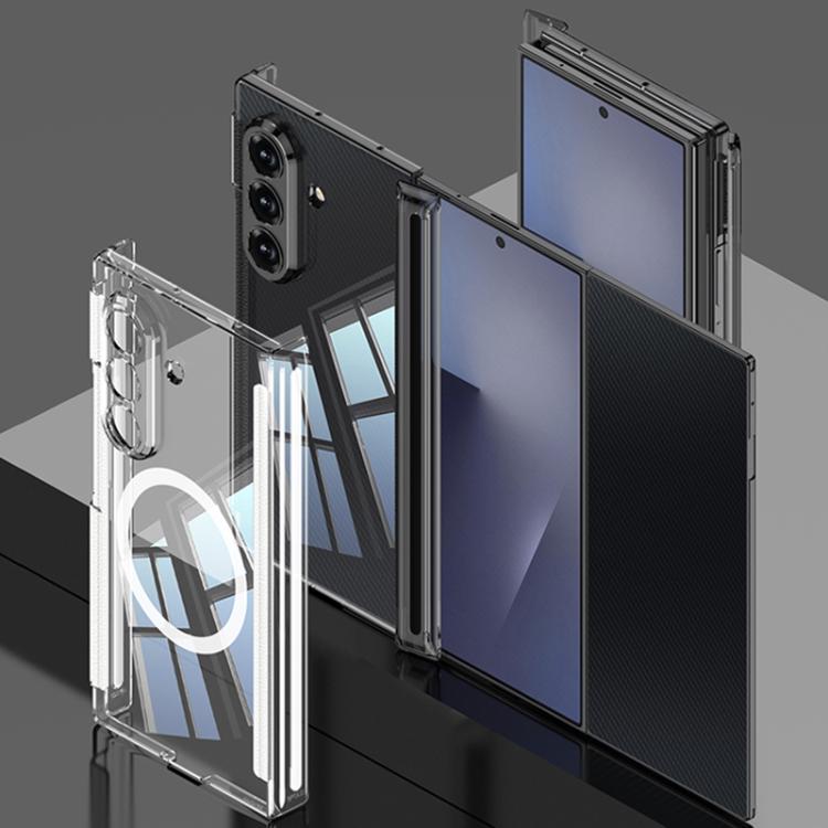 For Samsung Galaxy Z TriFold GKK Magnetic Hinge Folding Transparent Full Coverage Phone Case