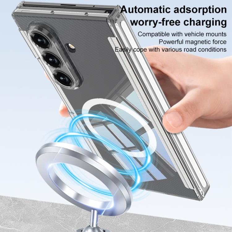 For Samsung Galaxy Z TriFold GKK Magnetic Hinge Folding Transparent Full Coverage Phone Case