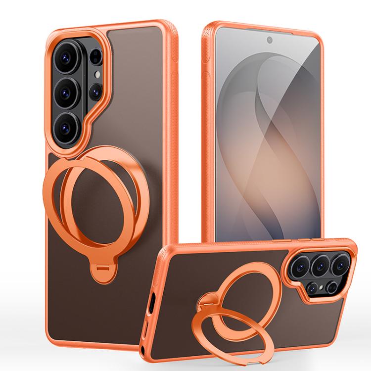 For Samsung Galaxy S26 Ultra 5G Gear-Style Stress Relief 360 Rotation Holder MagSafe Phone Case