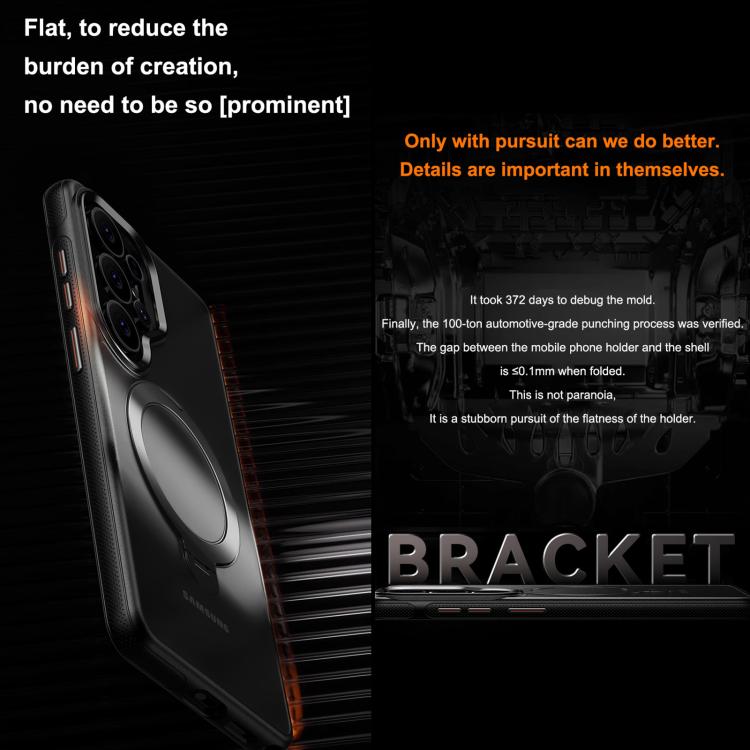 For Samsung Galaxy S26 Ultra 5G Gear-Style Stress Relief 360 Rotation Holder MagSafe Phone Case