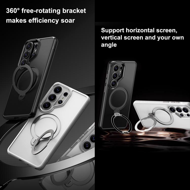 For Samsung Galaxy S26 Ultra 5G Gear-Style Stress Relief 360 Rotation Holder MagSafe Phone Case