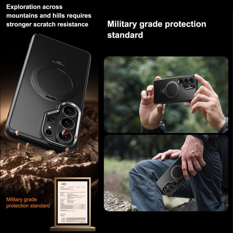 For Samsung Galaxy S26+ 5G Gear-Style Stress Relief 360 Rotation Holder MagSafe Phone Case