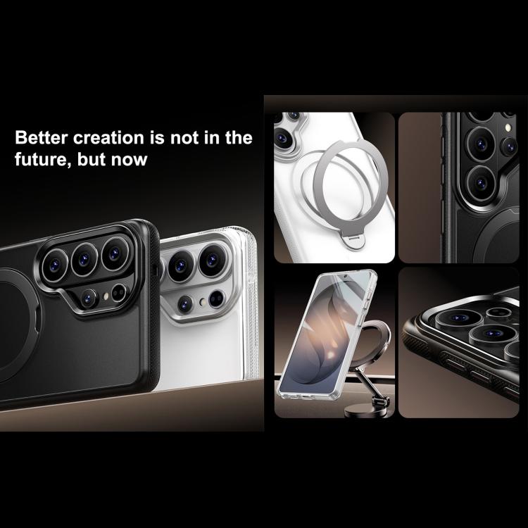 For Samsung Galaxy S26 Ultra 5G Gear-Style Stress Relief 360 Rotation Holder MagSafe Phone Case