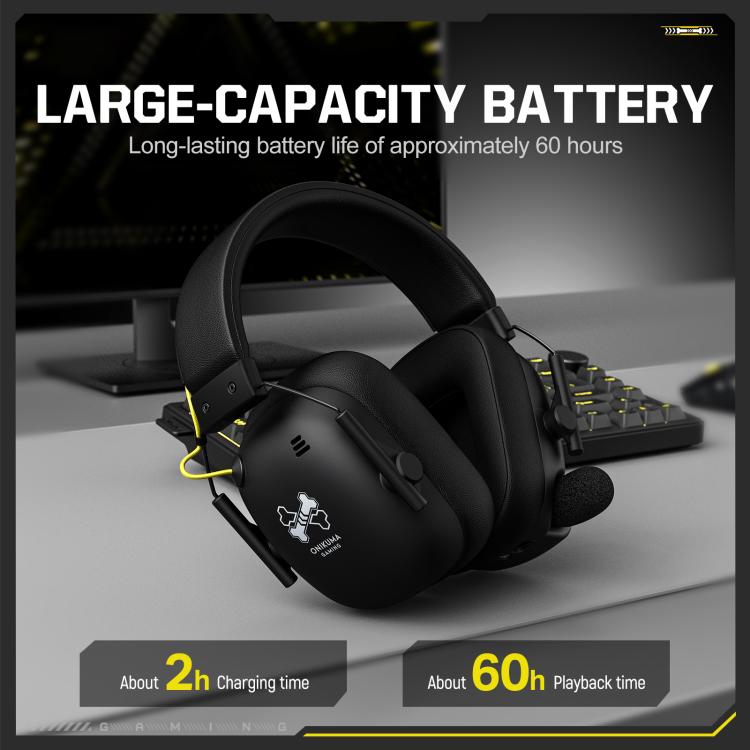 ONIKUMA GT888 Four-mode Bluetooth 2.4G Wired / Wireless Gaming Headset - Black
