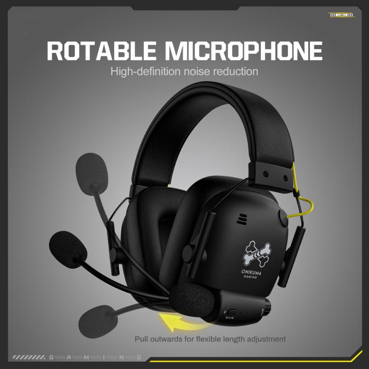 ONIKUMA GT888 Four-mode Bluetooth 2.4G Wired / Wireless Gaming Headset - Black