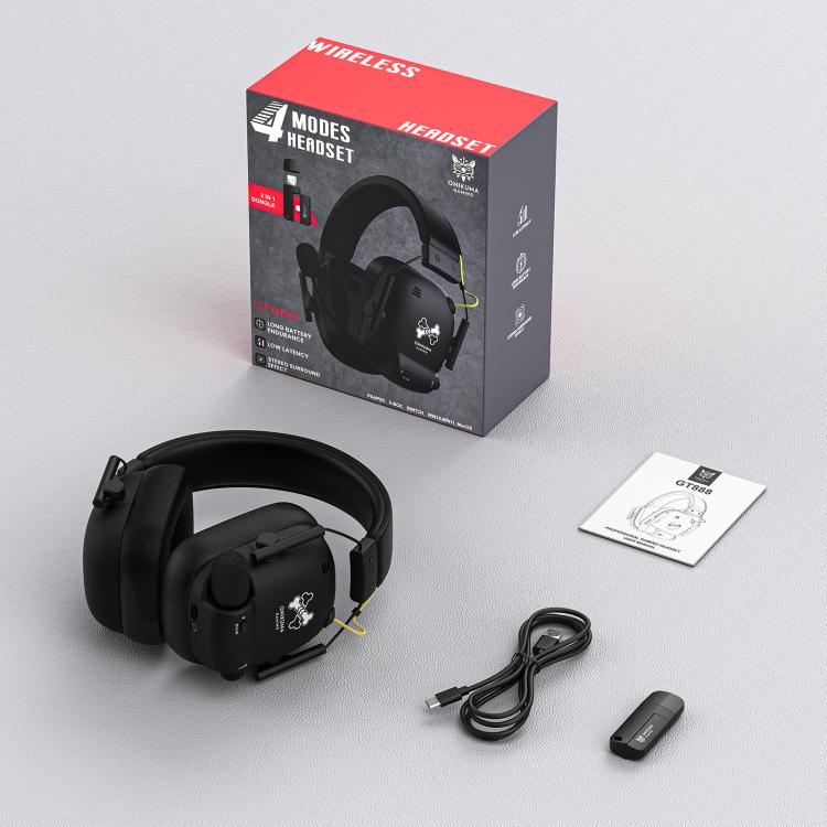 ONIKUMA GT888 Four-mode Bluetooth 2.4G Wired / Wireless Gaming Headset - Black