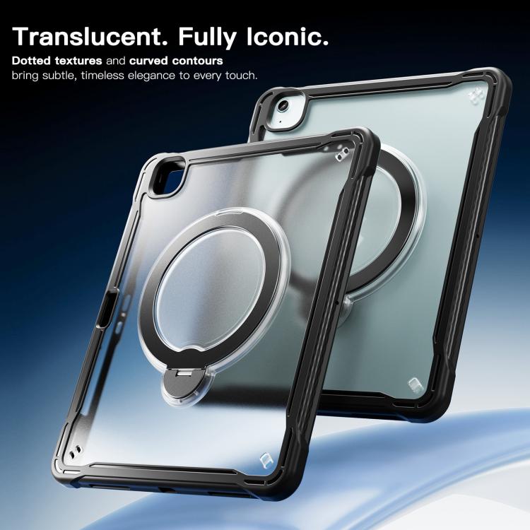 For iPad Air 13 2026 / 2025 / 2024 Powerful Sailor Metal Holder Hybrid Tablet Case with Strap & Glass Film