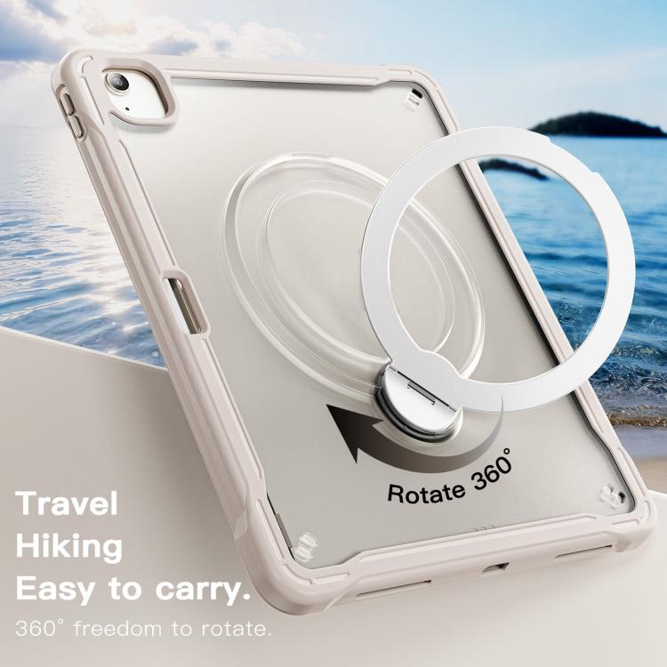 For iPad Air 13 2026 / 2025 / 2024 Powerful Sailor Metal Holder Hybrid Tablet Case with Strap & Glass Film
