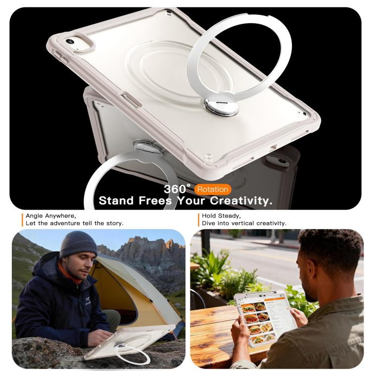 For iPad Air 13 2026 / 2025 / 2024 Powerful Sailor Metal Holder Hybrid Tablet Case with Strap & Glass Film