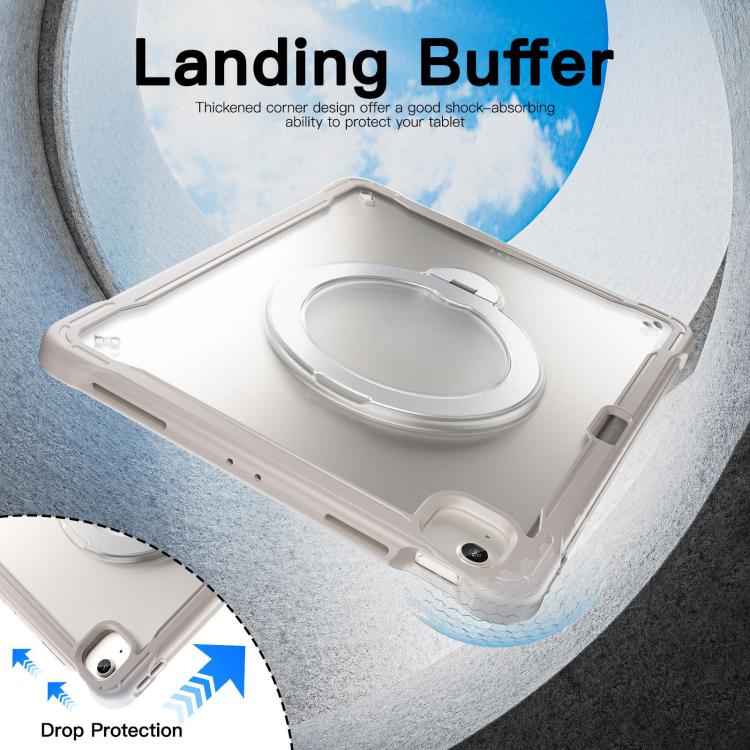 For iPad Air 13 2026 / 2025 / 2024 Powerful Sailor Metal Holder Hybrid Tablet Case with Strap & Glass Film