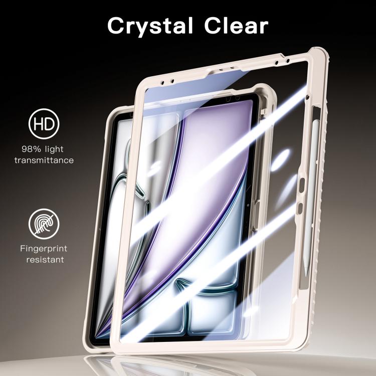 For iPad Air 13 2026 / 2025 / 2024 Powerful Sailor Metal Holder Hybrid Tablet Case with Strap & Glass Film