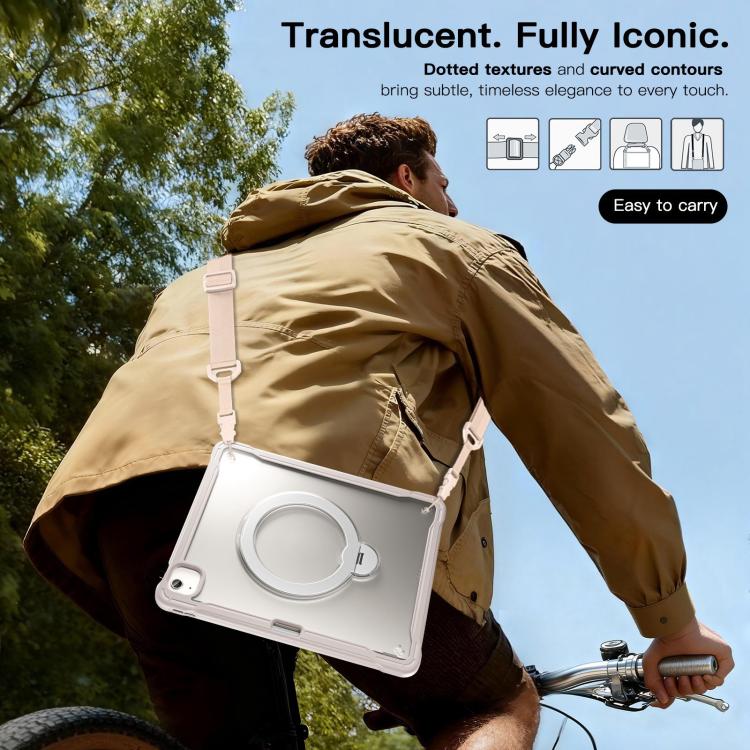 For iPad Air 13 2026 / 2025 / 2024 Powerful Sailor Metal Holder Hybrid Tablet Case with Strap & Glass Film