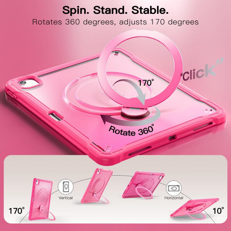 For iPad Air 13 2026 / 2025 / 2024 Powerful Sailor Metal Holder Hybrid Tablet Case with Strap & Glass Film