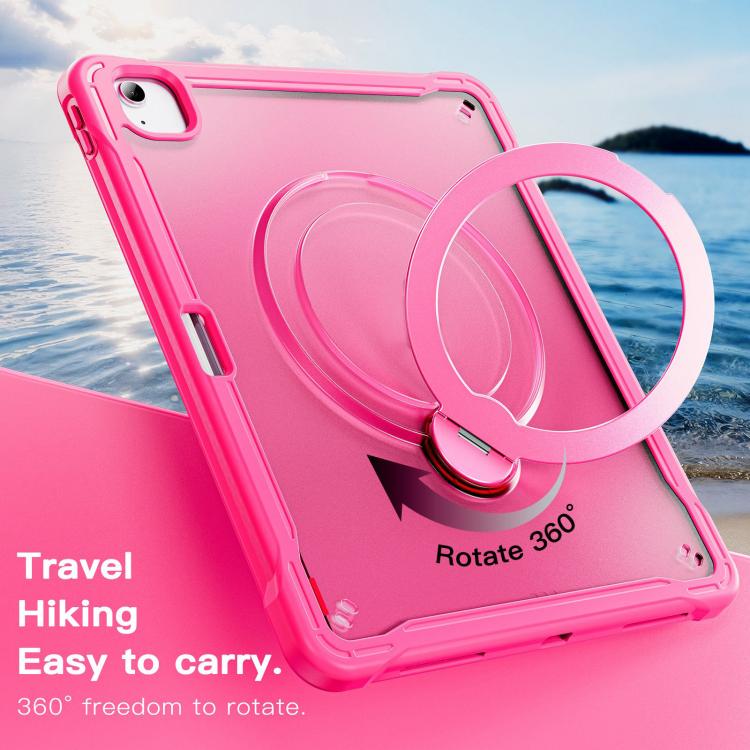 For iPad Air 13 2026 / 2025 / 2024 Powerful Sailor Metal Holder Hybrid Tablet Case with Strap & Glass Film