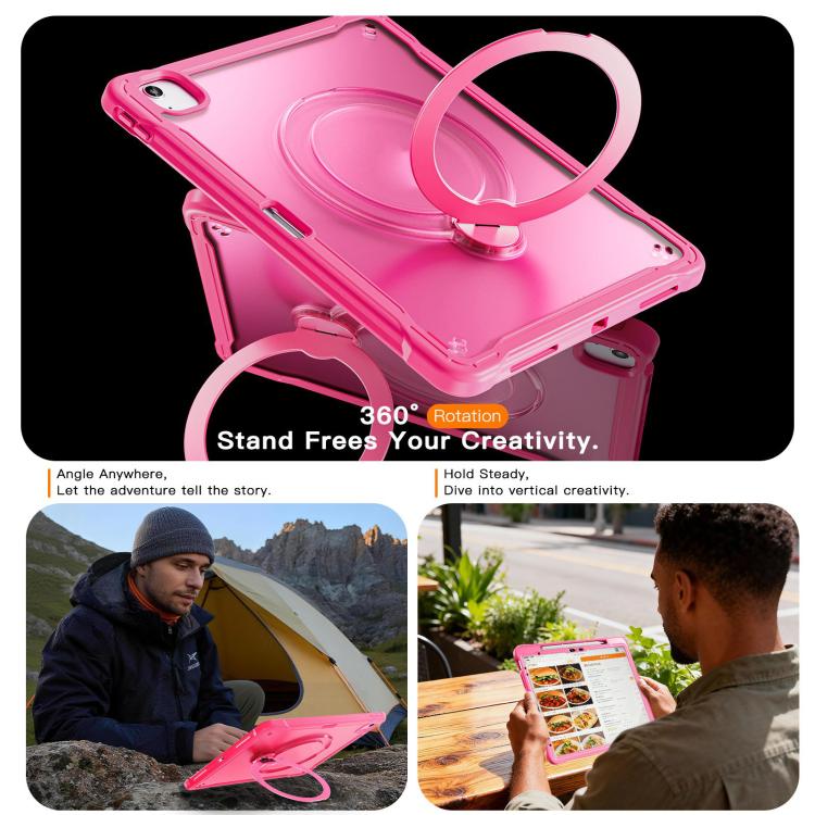 For iPad Air 13 2026 / 2025 / 2024 Powerful Sailor Metal Holder Hybrid Tablet Case with Strap & Glass Film