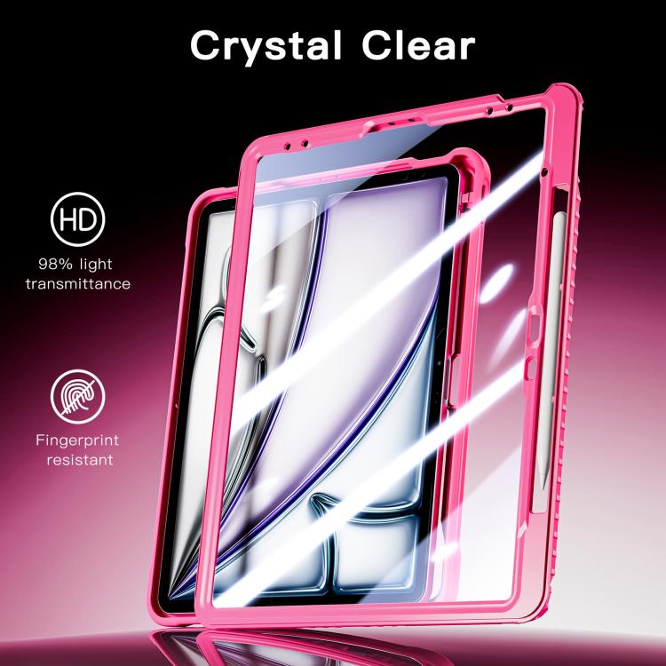 For iPad Air 13 2026 / 2025 / 2024 Powerful Sailor Metal Holder Hybrid Tablet Case with Strap & Glass Film