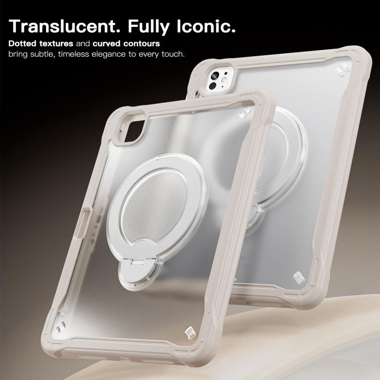 For iPad Pro 11 2025 / 2024 Powerful Sailor Metal Holder Hybrid Tablet Case with Strap & Glass Film