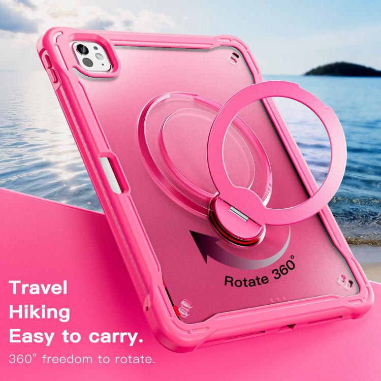 For iPad Pro 11 2025 / 2024 Powerful Sailor Metal Holder Hybrid Tablet Case with Strap & Glass Film