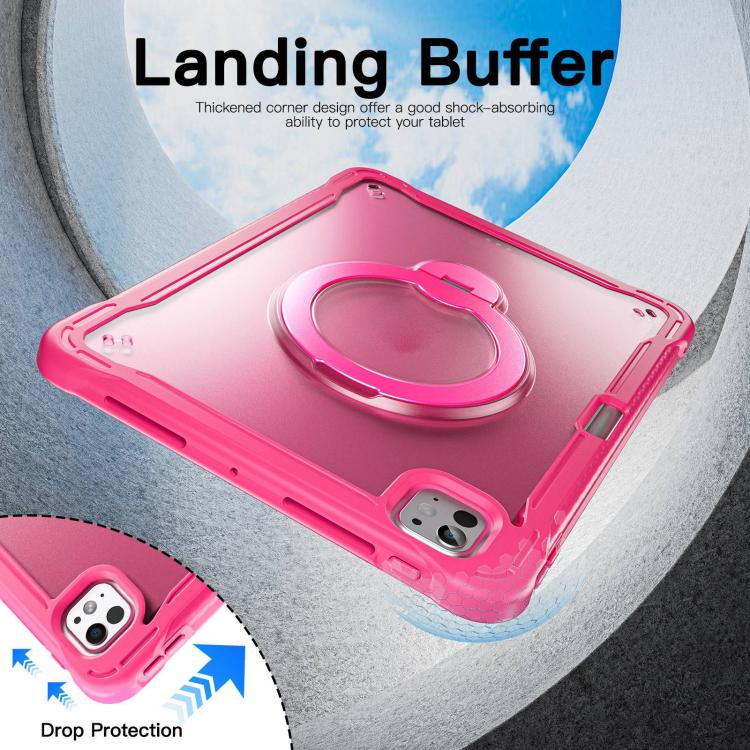 For iPad Pro 11 2025 / 2024 Powerful Sailor Metal Holder Hybrid Tablet Case with Strap & Glass Film
