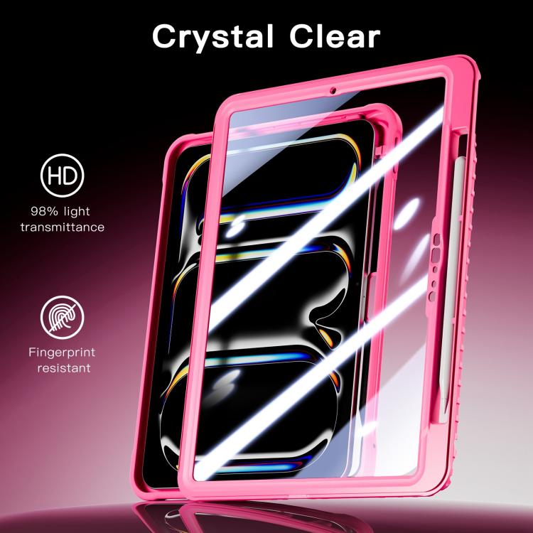 For iPad Pro 11 2025 / 2024 Powerful Sailor Metal Holder Hybrid Tablet Case with Strap & Glass Film