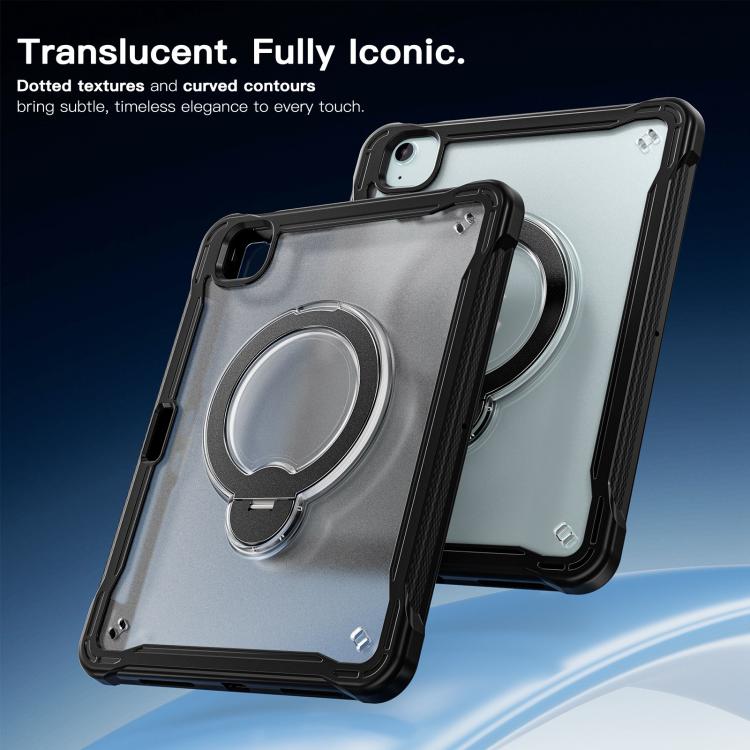 For iPad Air 11 2026 / 2025 / 2024 Powerful Sailor Metal Holder Hybrid Tablet Case with Strap & Glass Film