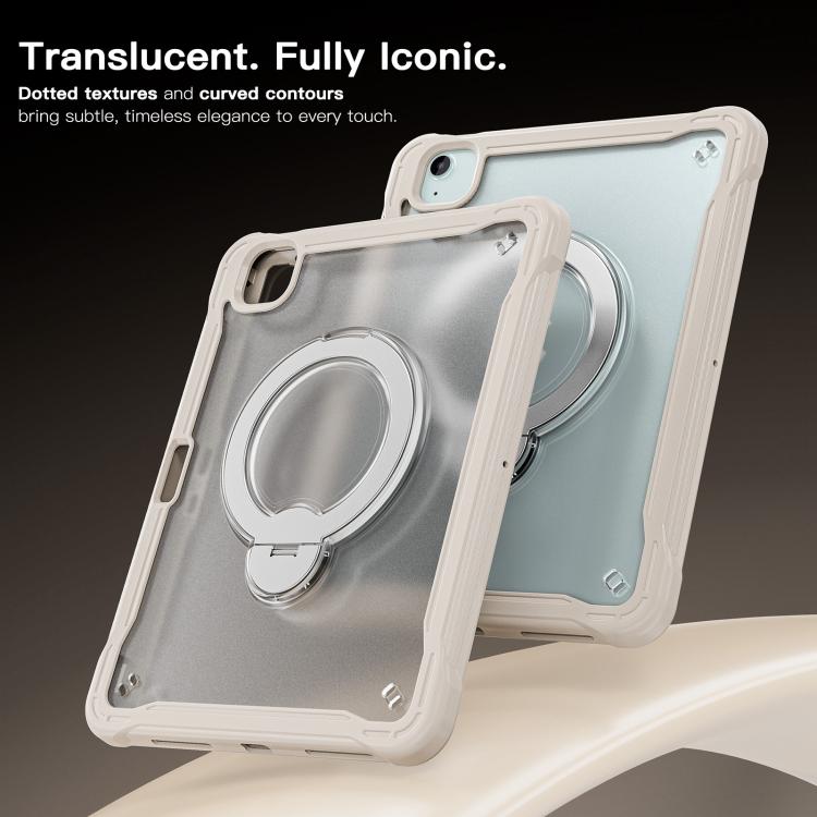 For iPad Air 11 2026 / 2025 / 2024 Powerful Sailor Metal Holder Hybrid Tablet Case with Strap & Glass Film