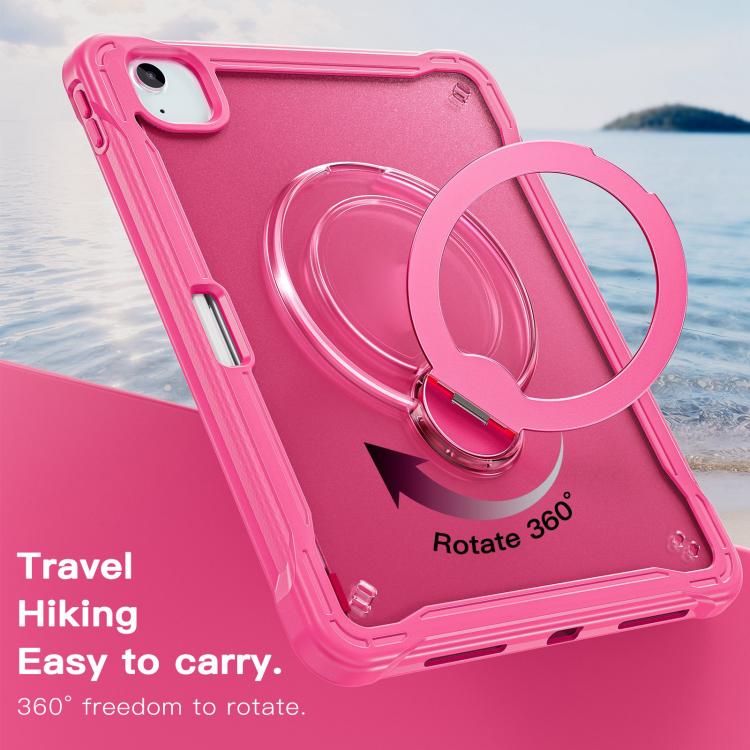 For iPad Air 11 2026 / 2025 / 2024 Powerful Sailor Metal Holder Hybrid Tablet Case with Strap & Glass Film