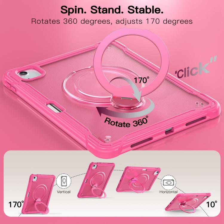 For iPad Air 11 2026 / 2025 / 2024 Powerful Sailor Metal Holder Hybrid Tablet Case with Strap & Glass Film