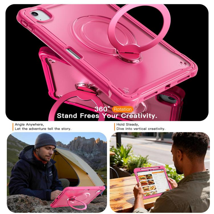 For iPad Air 11 2026 / 2025 / 2024 Powerful Sailor Metal Holder Hybrid Tablet Case with Strap & Glass Film