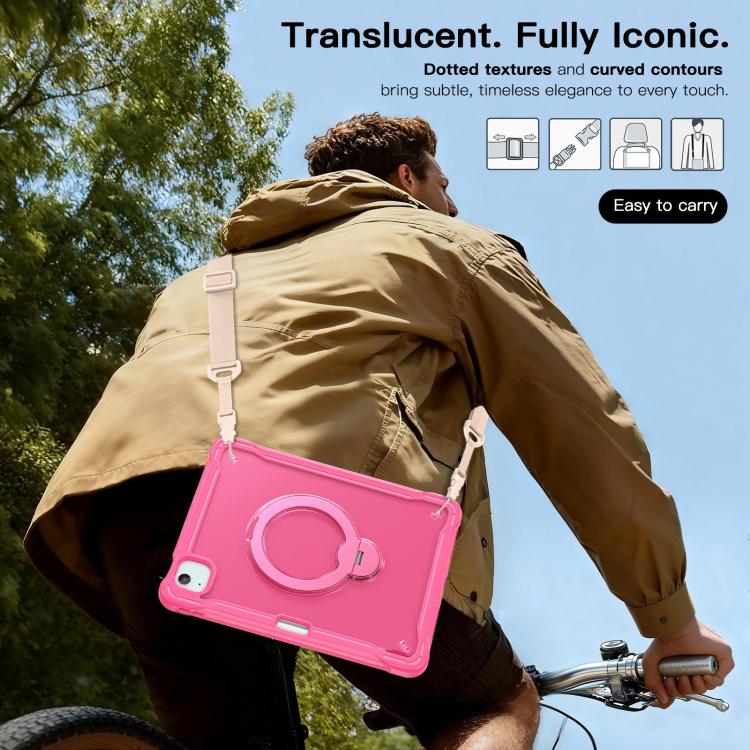 For iPad Air 11 2026 / 2025 / 2024 Powerful Sailor Metal Holder Hybrid Tablet Case with Strap & Glass Film
